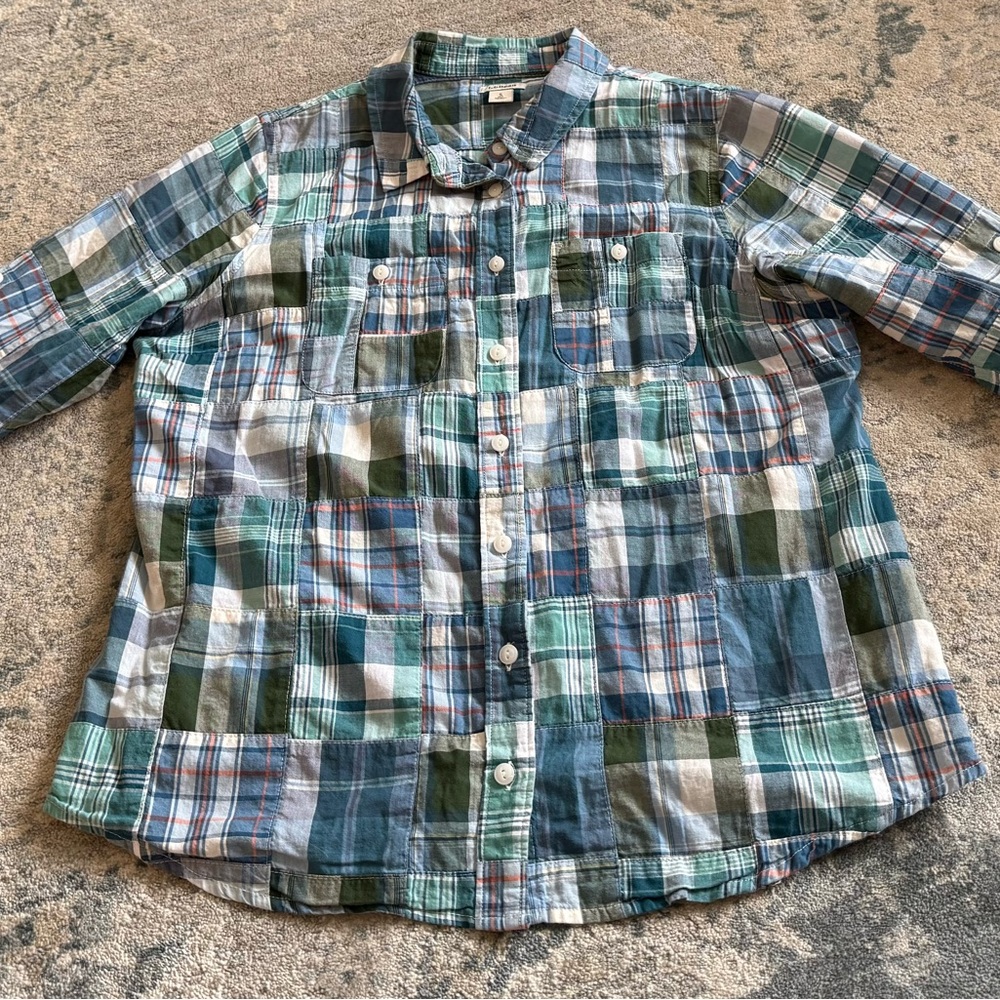L.L. Bean Women’s Patchwork Plaid Shirt - Small petite